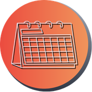 Calendario escolar naranja 4