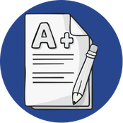 Evaluación de progreso azul