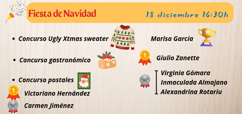 Ganadores Concursos Fiesta de Navidad 2025
