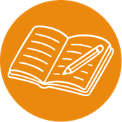 Libros de texto naranja