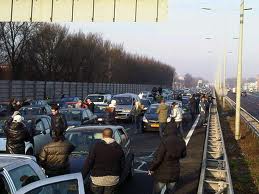 Blockade auf der Autobahn